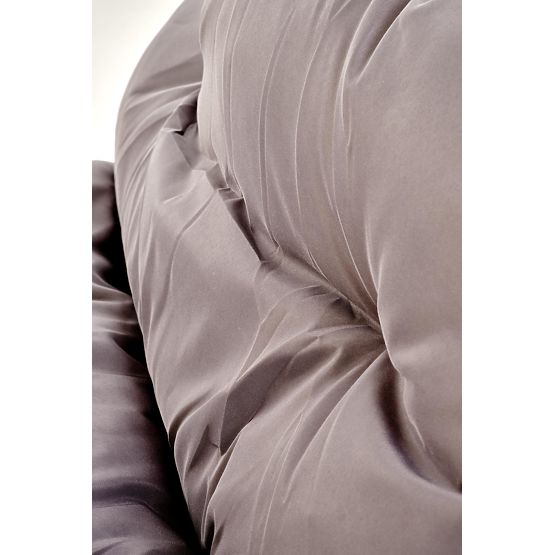 HUDSON, kerti garnitúra (kanapé, 2x fotel, asztal), szürke / barna (1p=1készlet)