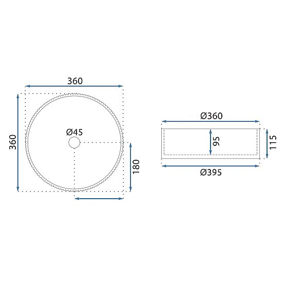 Időtlen Rea Ingrid 36 Fekete mosdókagyló