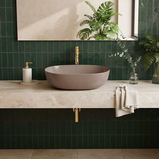 Időtlen Rea Lisa Beige Shiny mosdó