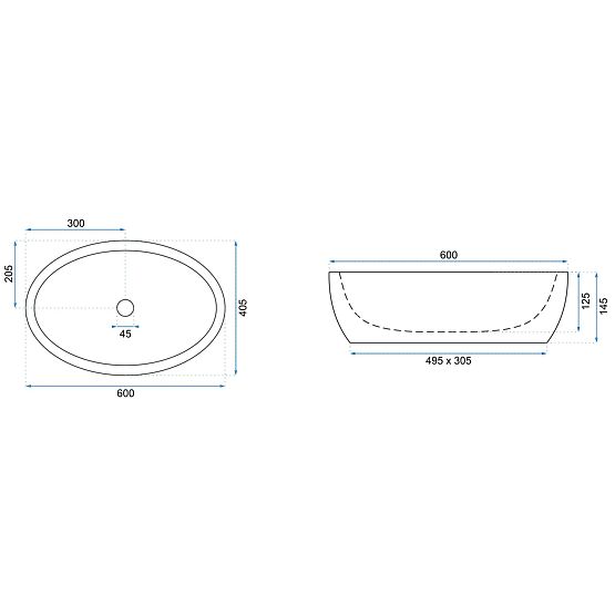 Időtlen Rea Meryl Black / Gold mosdó