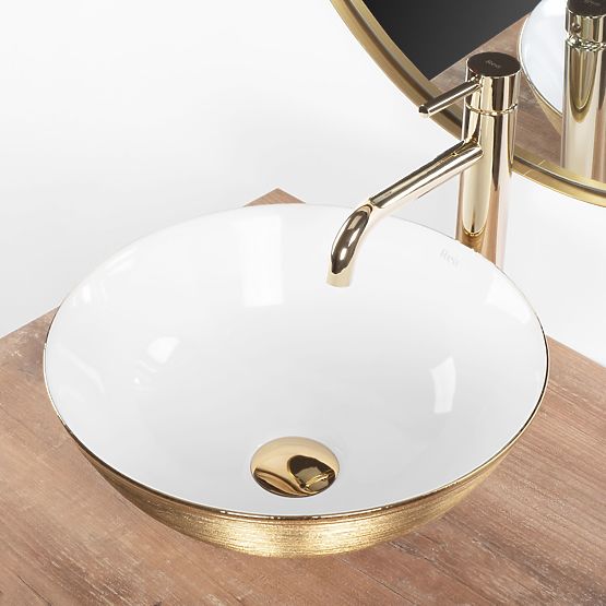 Időtlen REA STELLA WHITE GOLD BRUSH mosdó