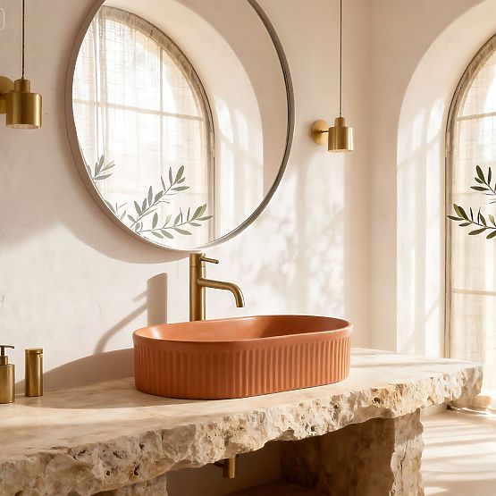 Időtlen Rea Vanda Cinnamon Matt mosdó