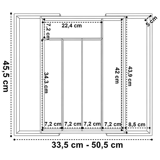 IKAR bambusz evőeszköz rendező
