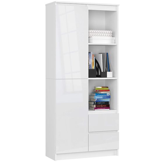 Irodai polc R 80 cm CLP R11 PK FEHÉR / FEHÉR FÉNYES