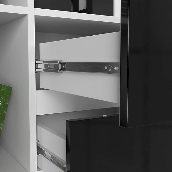 IRODAI POLC R 80 cm CLP R15 PK FEHÉR / FEKETE FÉNYES