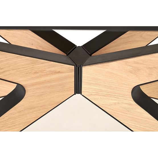 JAMES kinyitható asztal, természetes / fekete (2p=1ks)