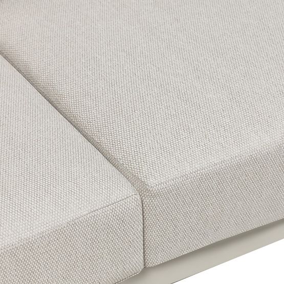 Japori kerti bútorkészlet, alumínium, világos bézs, lekerekített