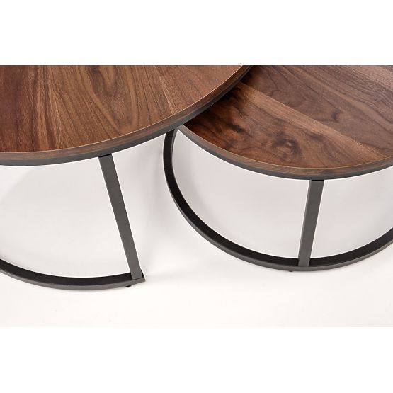 JAVA 2 pados padkészlet, dió / fekete (1p=1db)