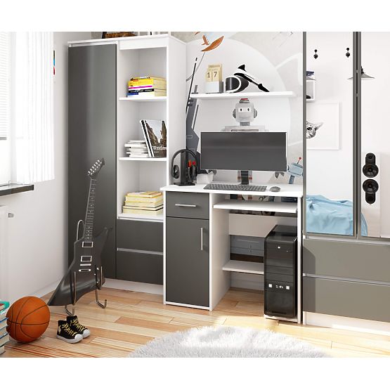 JAY PK ÍRÓASZTAL FEHÉR / SZÜRKE