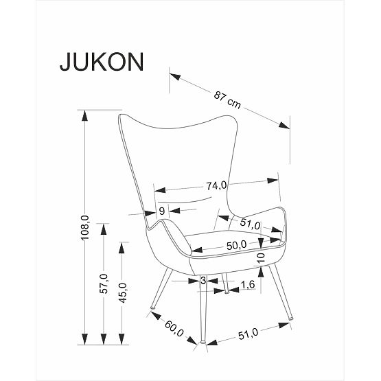 JUKON krémszínű relaxációs fotel