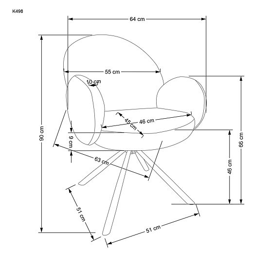 K498 cappuccino szék (1p=2db)