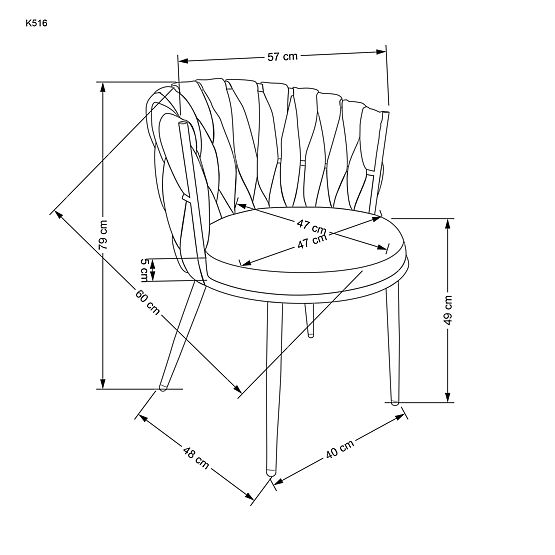 K516 szék világos bézs (1p=2db)