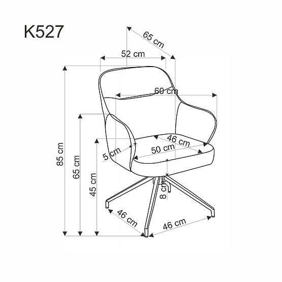 K527 szék barna / bézs (1p=2db)