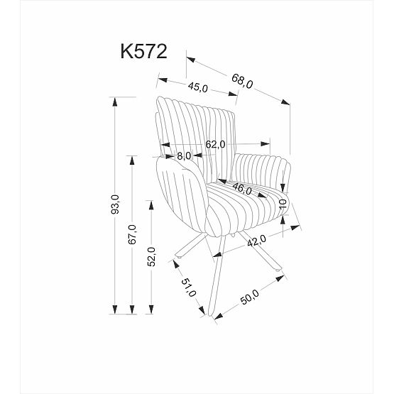 K572 krémszínű szék (1p=2db)