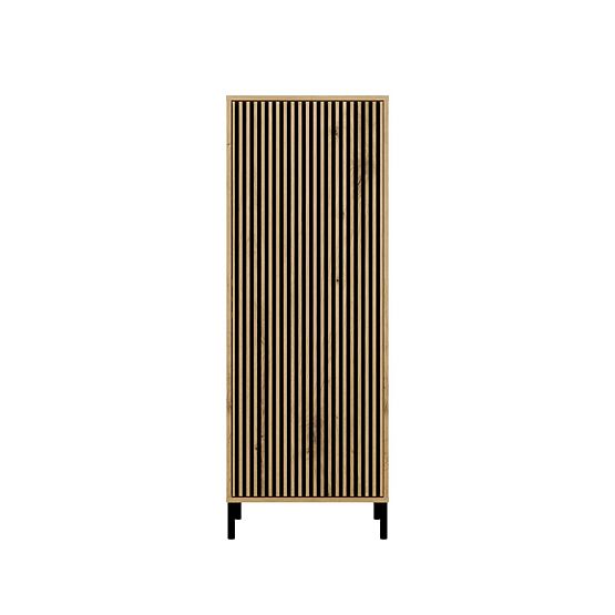 KAMARO 1DD SLIM ARTISAN Tölgy Lamellás Előlapos Vitrin