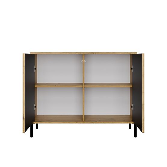 KAMARO 2D SLIM ARTISAN TÖLGY Bordázott Előlapos Komód