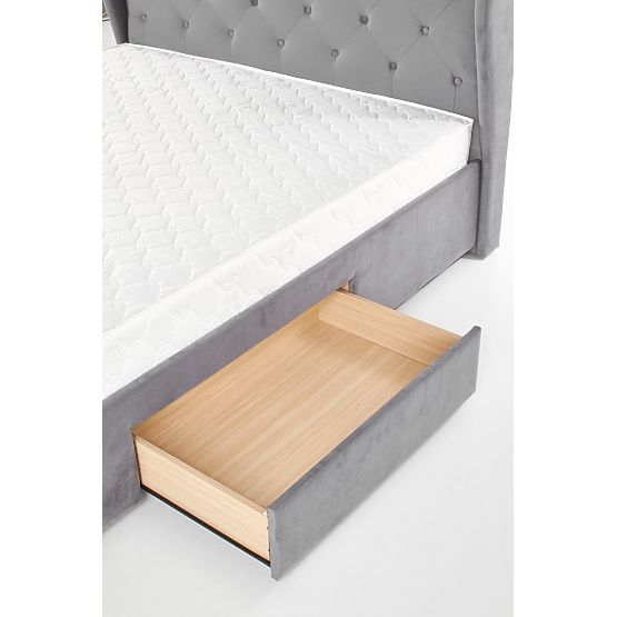 Kárpitozott ágy 160x200 SABRINA - sötétszürke