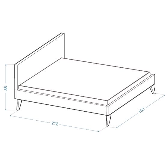 Kárpitozott ágy HEAVEN 140 x 200 cm - Krémszínű