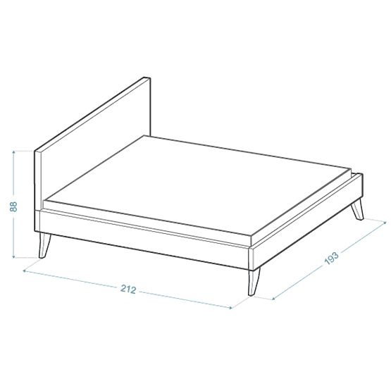 Kárpitozott ágy HEAVEN 180 x 200 cm - Szürke