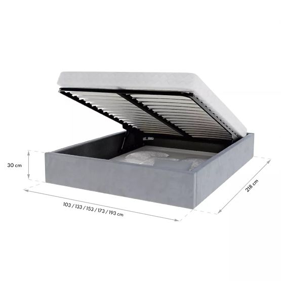 Kárpitozott ágy ORLANDO 120 x 200 cm - Krém