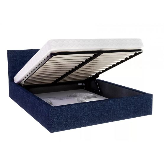 Kárpitozott ágy TULSA 140 x 200 cm - Sötétkék
