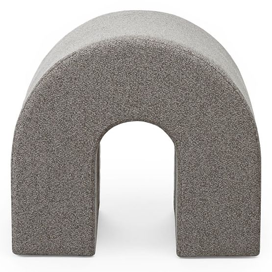Kárpitozott Arc puff, lekerekített, világosbarna