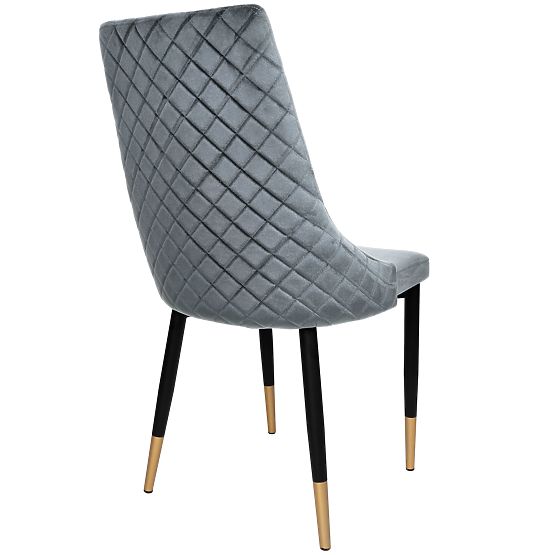 Kárpitozott bársony szék Vermont Velvet grafit