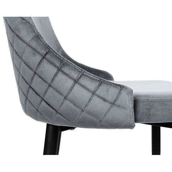 Kárpitozott bársony szék Vermont Velvet grafit