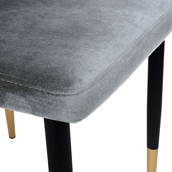 Kárpitozott bársony szék Vermont Velvet grafit