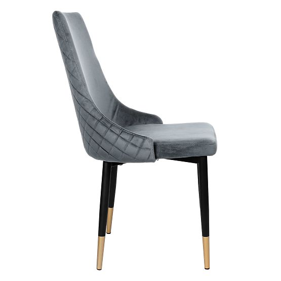 Kárpitozott bársony szék Vermont Velvet grafit