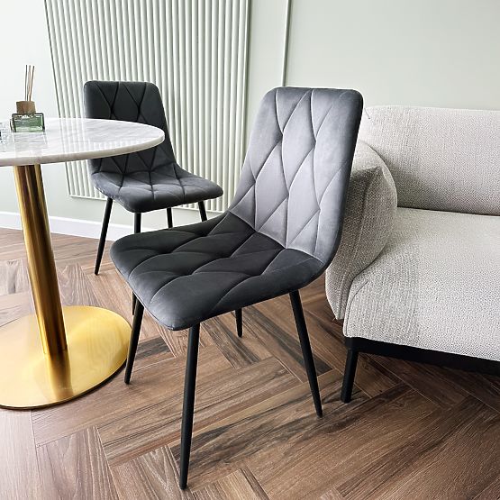 Kárpitozott bársonyszék Madison Velvet grafit