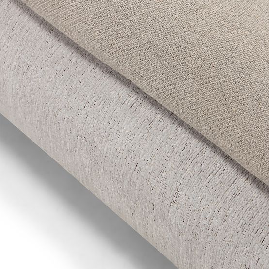 Kárpitozott Bowee ágy 160x200 cm, rácsos, világos bézs, gömb lábakkal