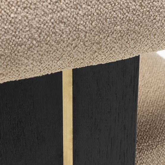 Kárpitozott Chili szék bézs/fekete, gumifa