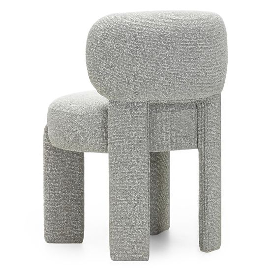 Kárpitozott Falone szék szürke, boucle, lekerekített formák