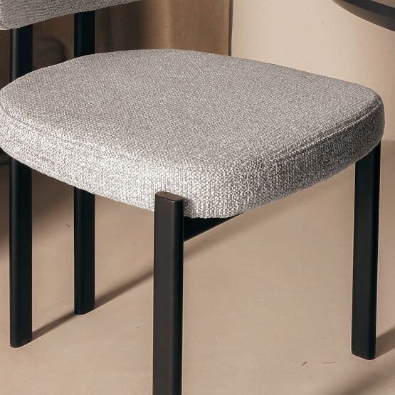 Kárpitozott Flare szék, bézs/fekete lábak