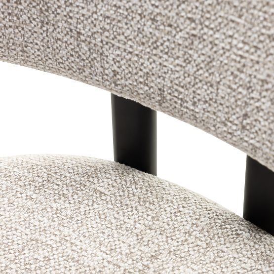 Kárpitozott Flare szék, bézs/fekete lábak