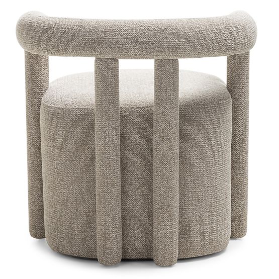 Kárpitozott Glen fotel szürke, lekerekített formák