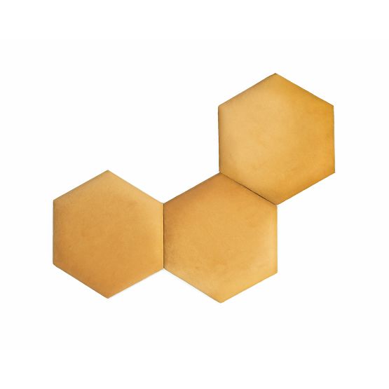 Kárpitozott Hexagon panel - mustársárga