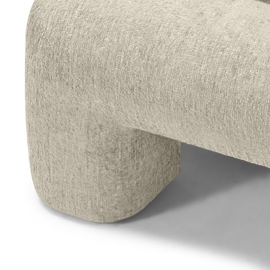 Kárpitozott Rolly ágy 160x200 cm, léccel, lekerekített, világosszürke