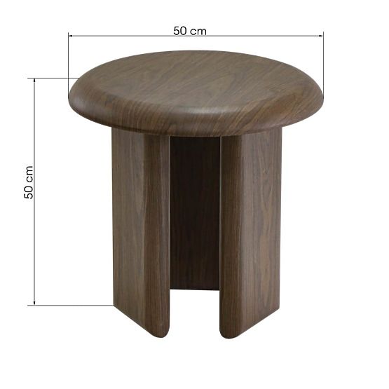 Keo oldalasztal 50 cm, sötét dió