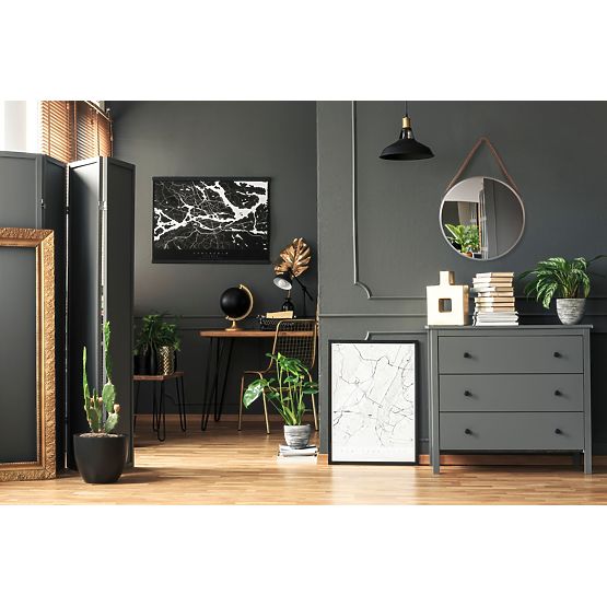 KEREK EZÜST TÜKÖR KÖTÉLEN 40CM KLMH-0410S-1