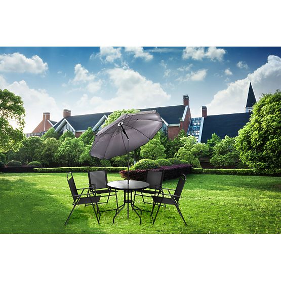 Kerti bútor szett asztal 4 szék napernyő