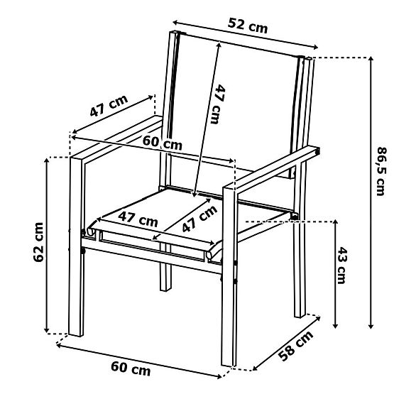 Kerti bútor szett GRACIOSA BLACK