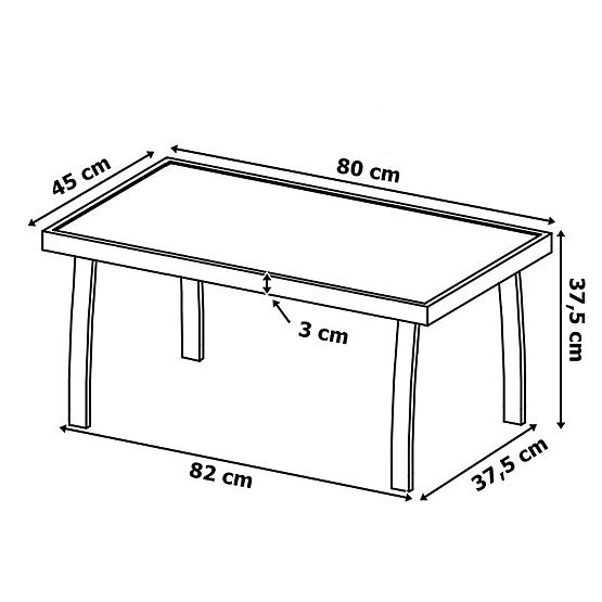 Kerti bútor szett GRACIOSA BLACK