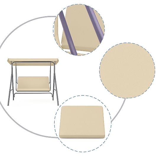 Kerti hintapárna 127x100 cm bézs MultiGarden