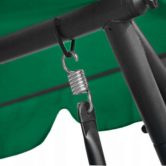 Kerti hintaszék átalakítható 2 az 1-ben párnákkal zöld