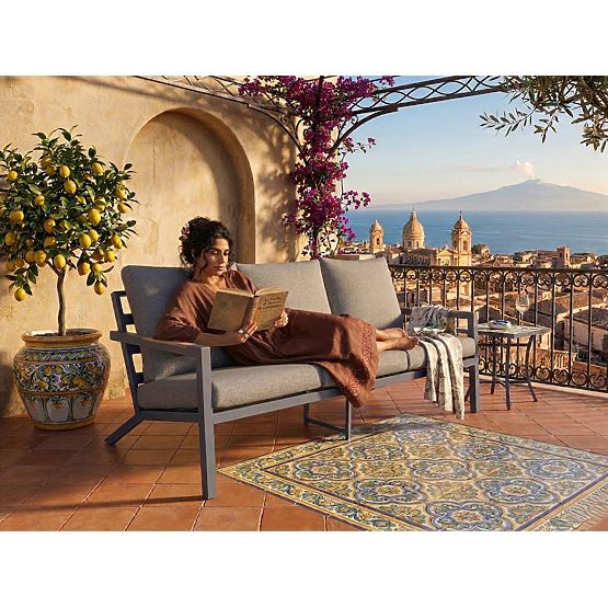 Kerti kanapé 3 személyes MISTERIOSO kényelmes kanapé erkélyre 190cm