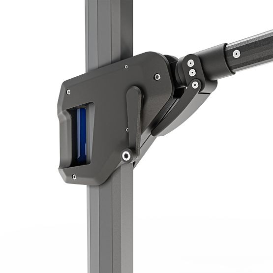 Kerti napernyő karon Shade 4x3 m tokban, 360°-ban forgatható, szürke