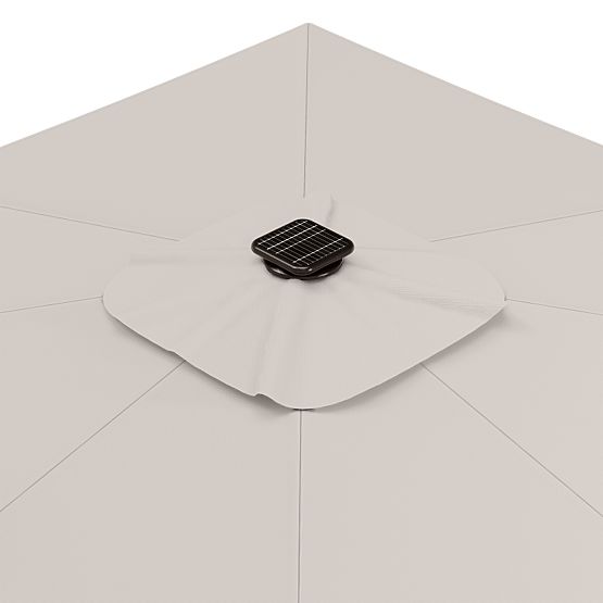 Kerti napernyő konzolos Shade Deluxe 4x3 m tokban és napelemes LED világítással, forgatható