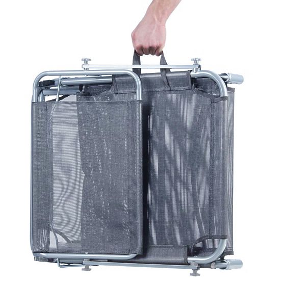 Kerti nyugágy állítható tetővel, szürke